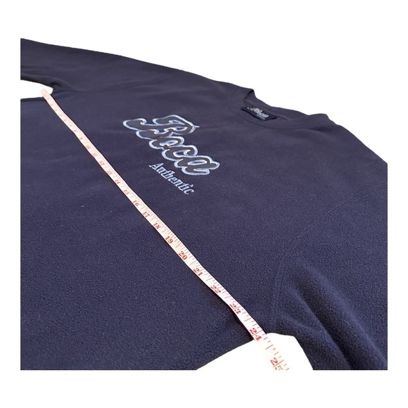 Vintage Boca Authentic Fleece Crewneck Pullover Sweater Embroidered Logo Navy - Picture 7 of 10